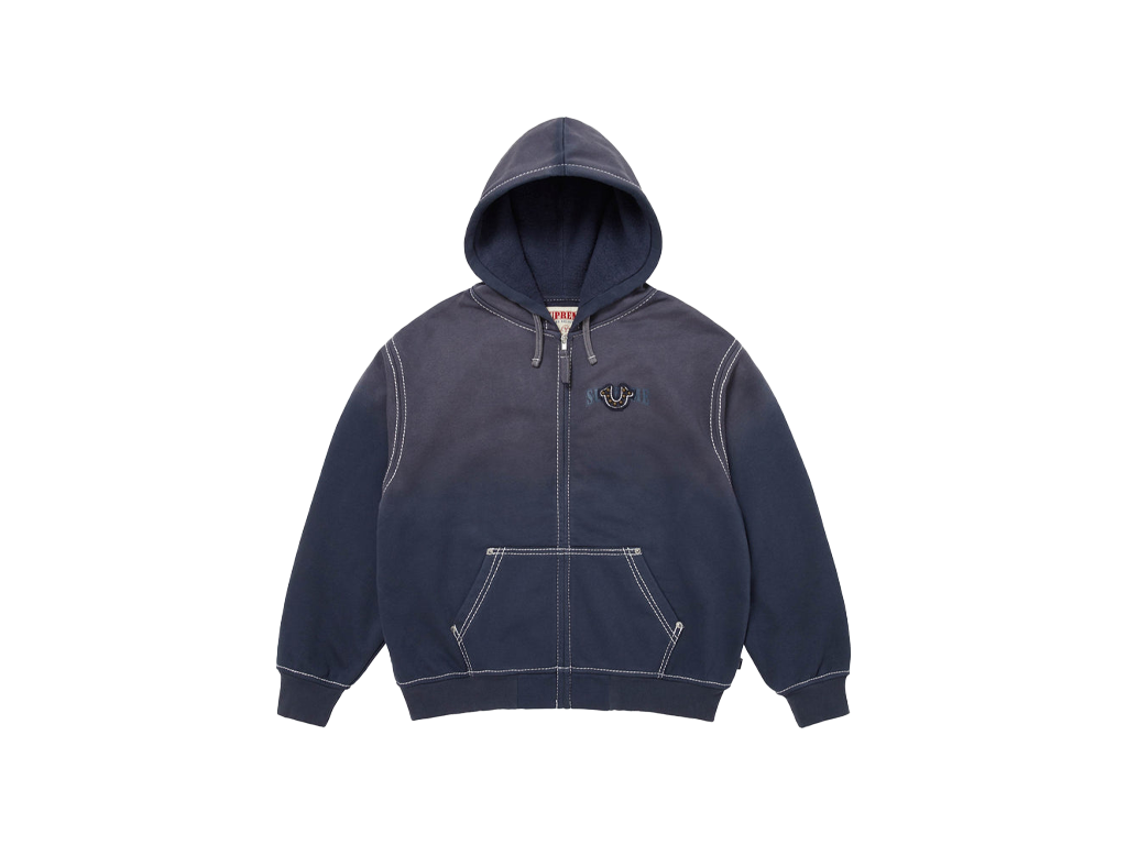 Supreme x True Religion Zip Up Hooded Sweatshirt Navy-Supreme-pikastore.cz