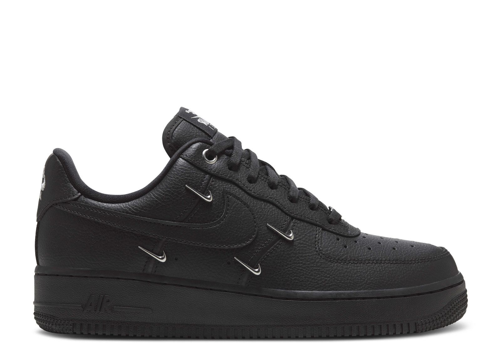 Nike Wmns Air Force 1 07 LX Black Silver Mini Swoosh-Nike-pikastore.cz