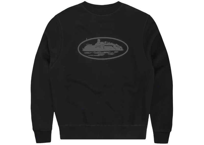 Corteiz Alcatraz Sweatshirt Triple Black-Corteiz-pikastore.cz