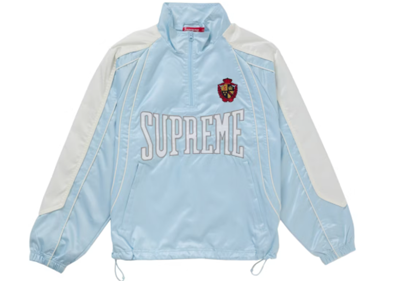 Supreme Satin Piping Pullover Light Blue-Supreme-pikastore.cz