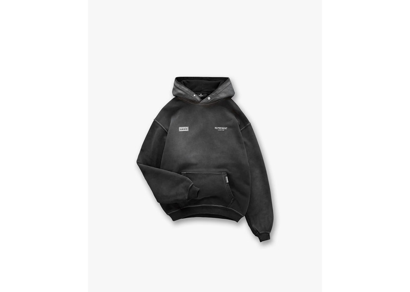 Represent X Oasis Owners Club Hoodie Stained Black-Represent-pikastore.cz
