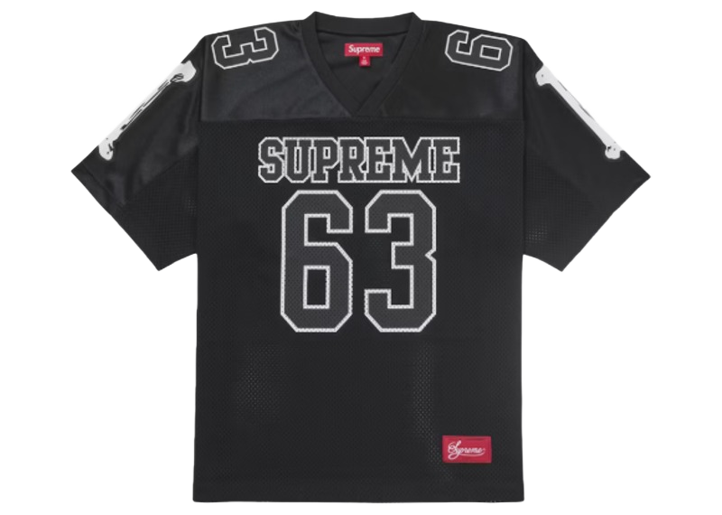 Supreme Bones Football Jersey Black-Supreme-pikastore.cz