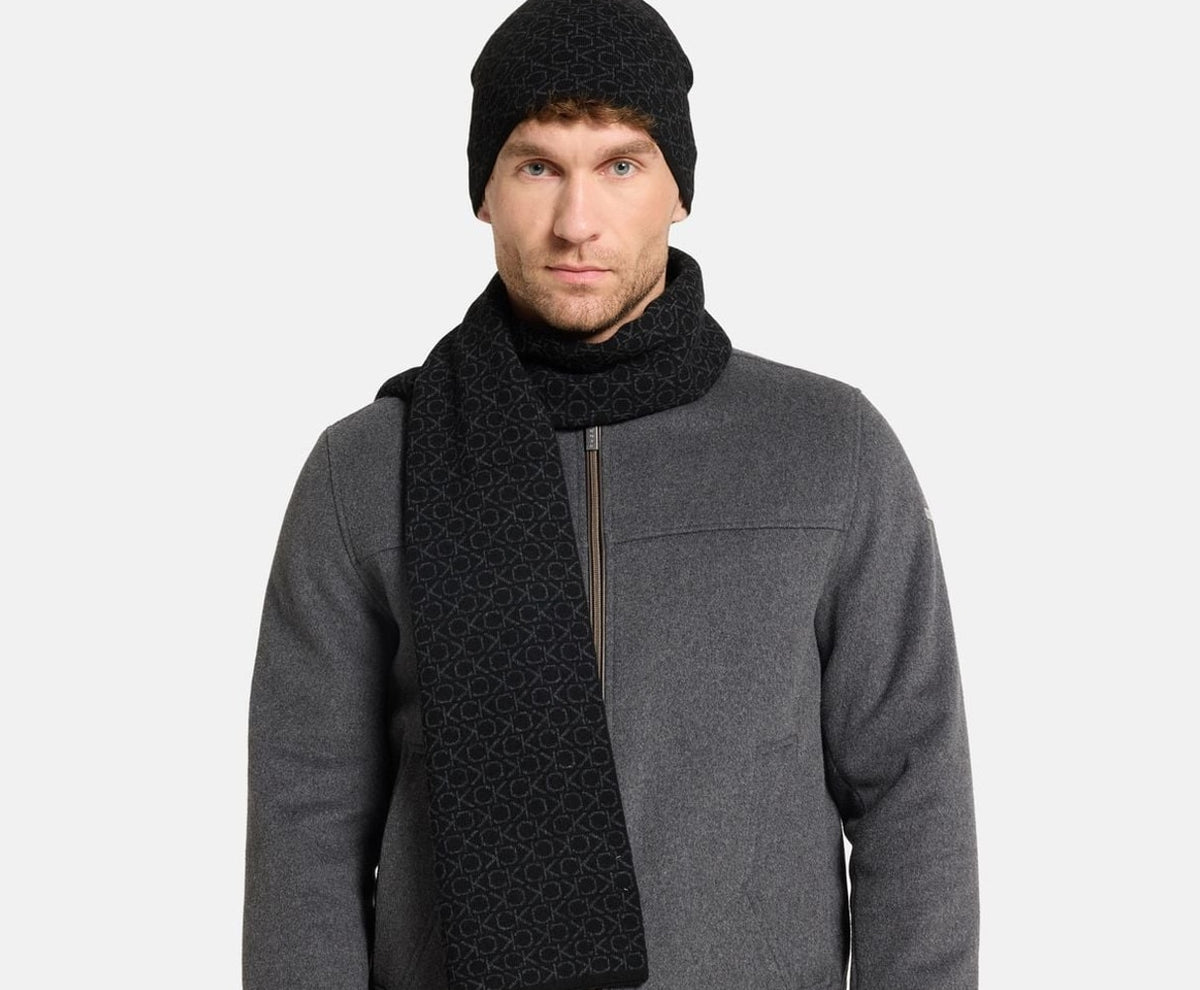 Calvin Klein Wool-blend scarf Black – accesorii – fotografia 3 din 3