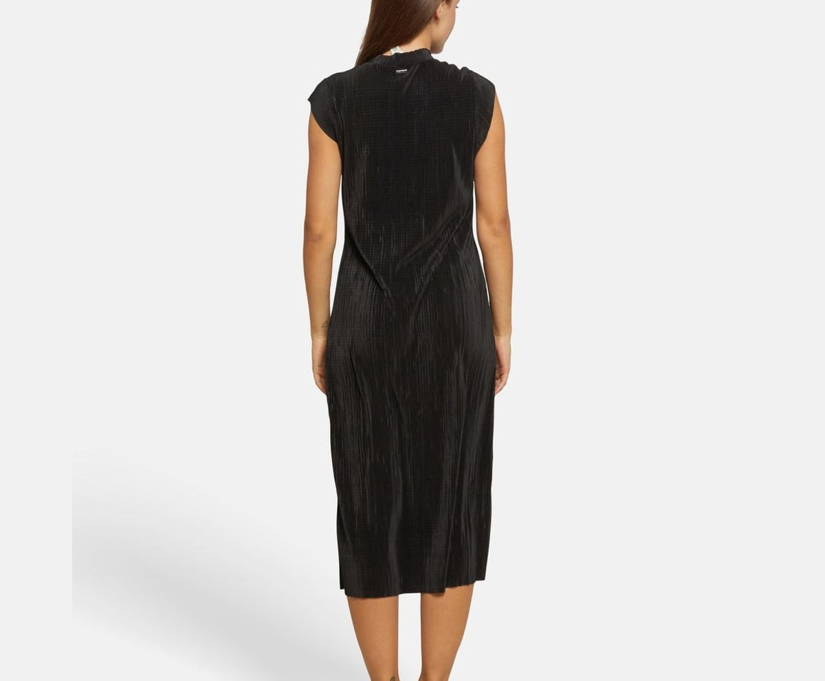 Calvin Klein Ribbed dress Black – облекло – снимка 4 от 5