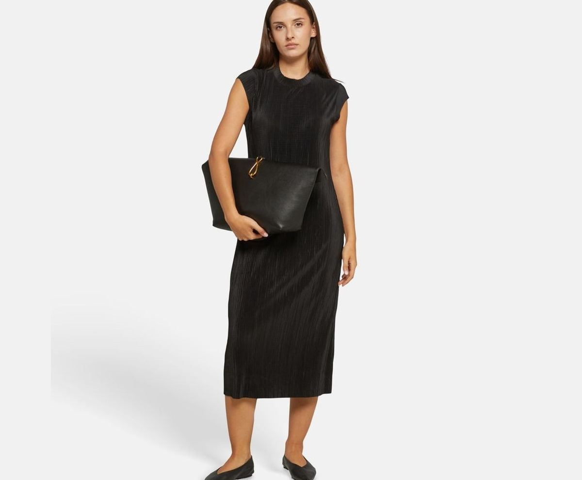 Calvin Klein Ribbed dress Black – облекло – снимка 5 от 5