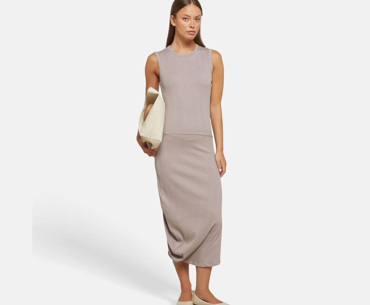 Calvin Klein Midi dress Greige – odzież – zdjęcie 5 z 5