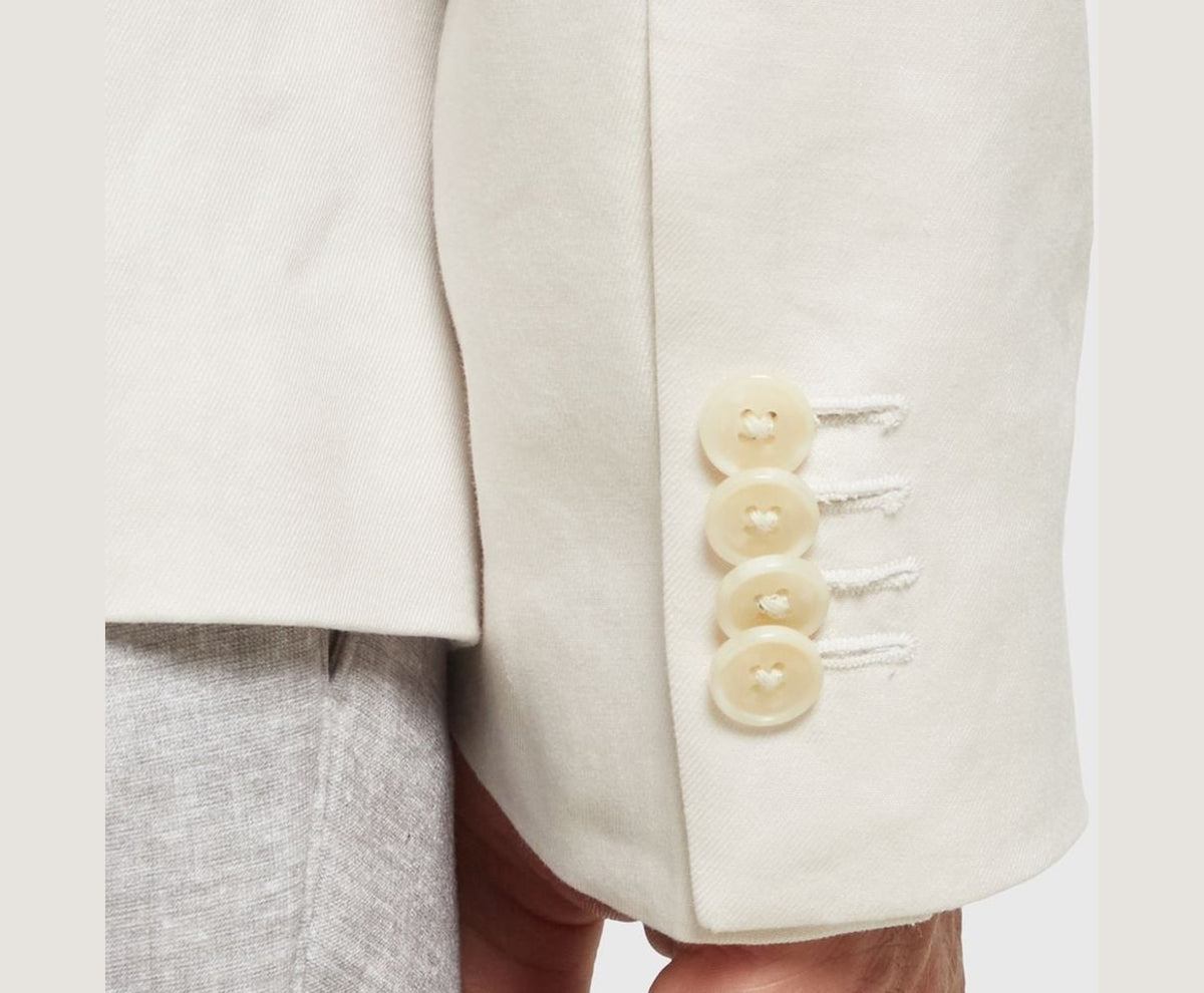 Calvin Klein Linen-blend suit jacket Ecru – kurtka – zdjęcie 6 z 6