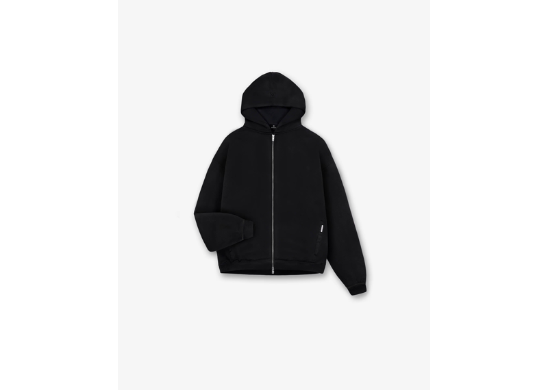 Represent Initial Oversized Zip Hoodie Black-Represent-pikastore.cz