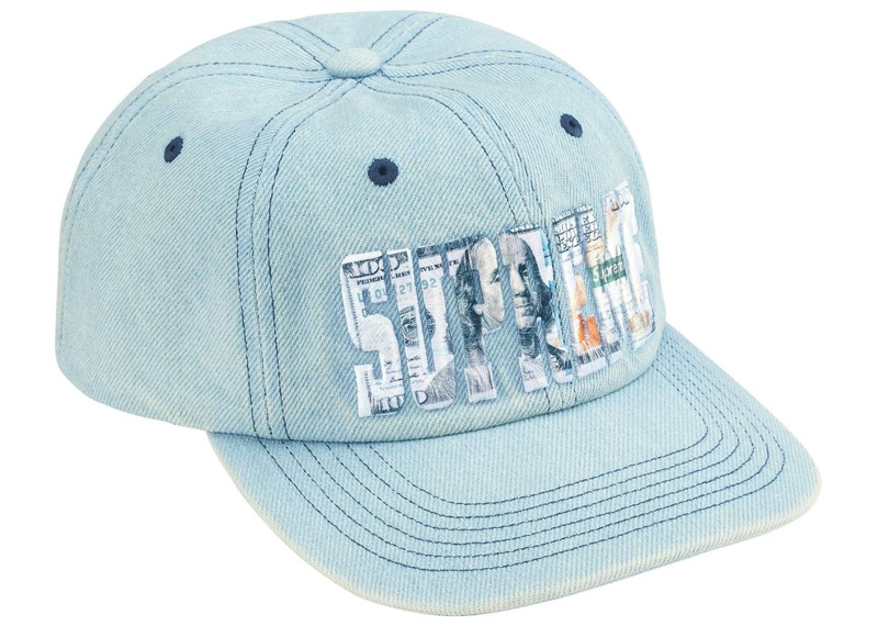 Supreme Embroidered Money Logo 6-Panel Denim-Supreme-pikastore.cz