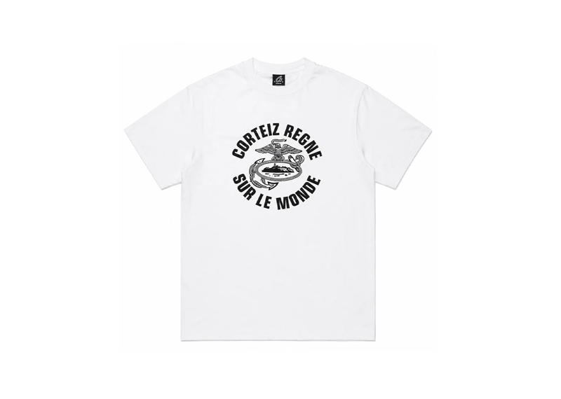 Corteiz Eagle Regne Sur Le Monde Tee White-Corteiz-pikastore.cz