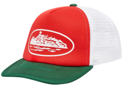 Corteiz Alcatraz Trucker Hat Red/Green
