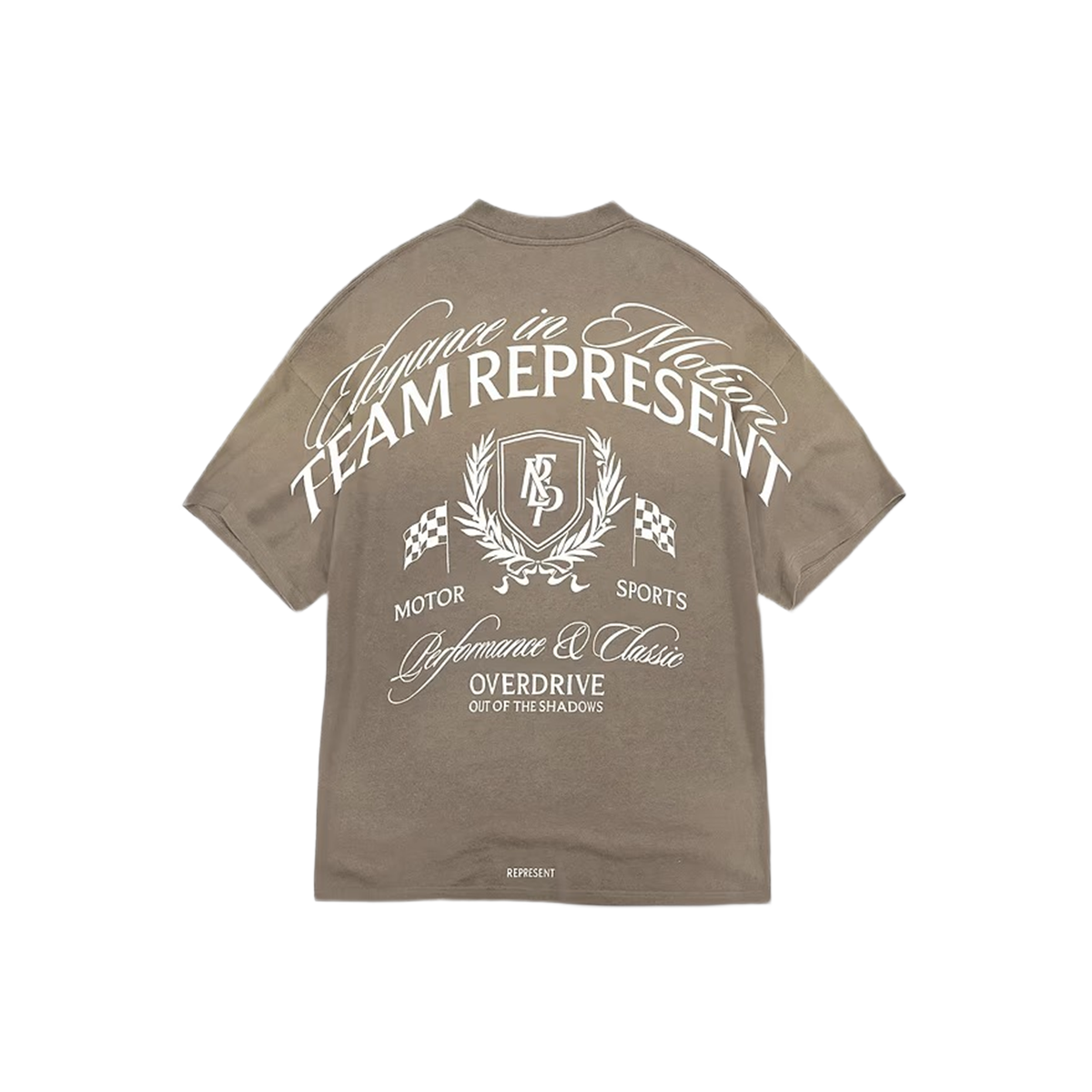 Represent Crest T-Shirt Dark Taupe-Represent-pikastore.cz
