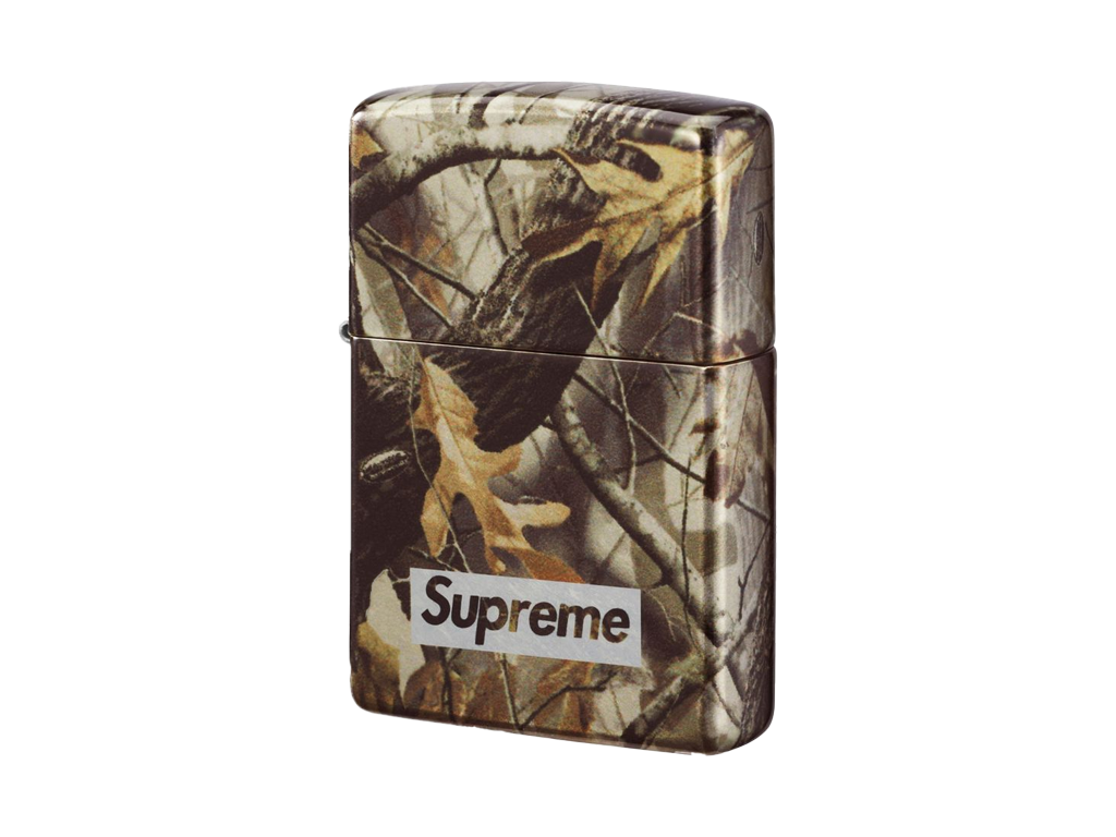 Supreme x Camo Logo Zippo Realtree Hardwoods Camo