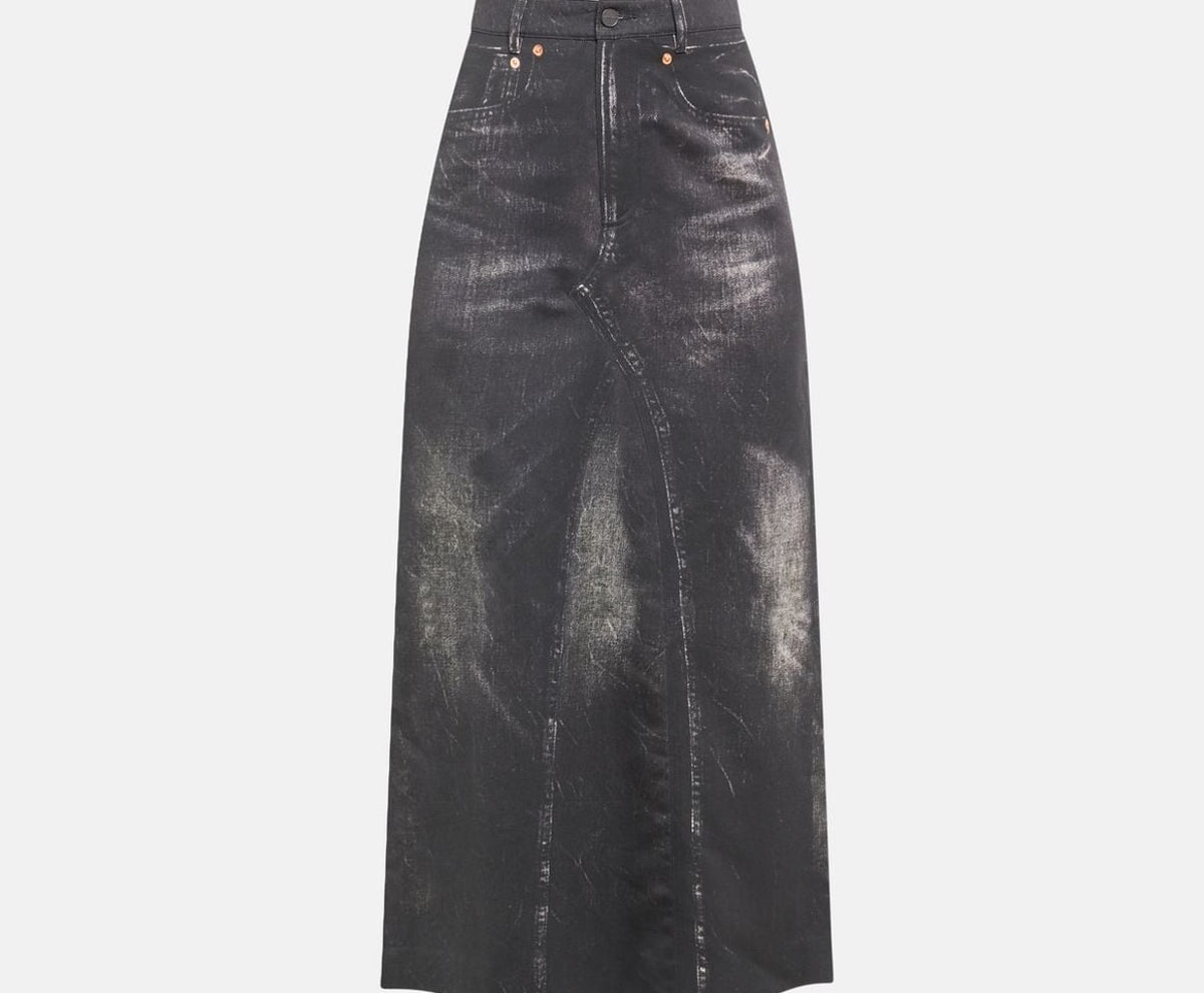 Calvin Klein Denim skirt Black – облекло, черен