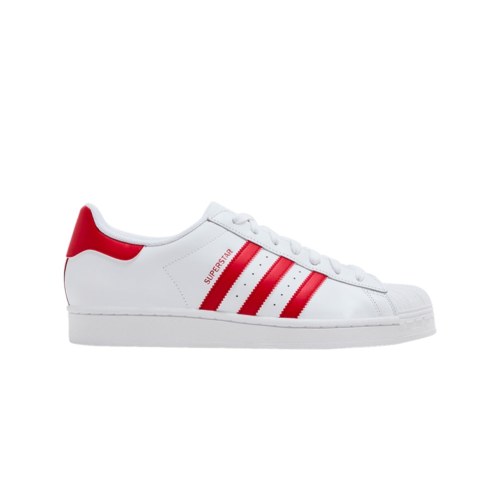 adidas Superstar Footwear White Scarlet – zapatos, rojo