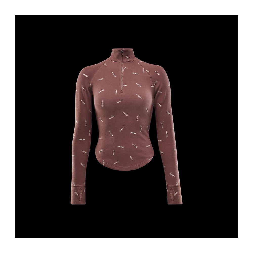 Nike Sportswear Collection Women's Slim 1/2-Zip Long-Sleeve Logo Top – odzież