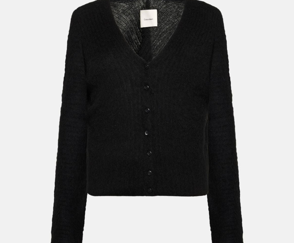 Calvin Klein Wool-blend cardigan Black – ropa, negro