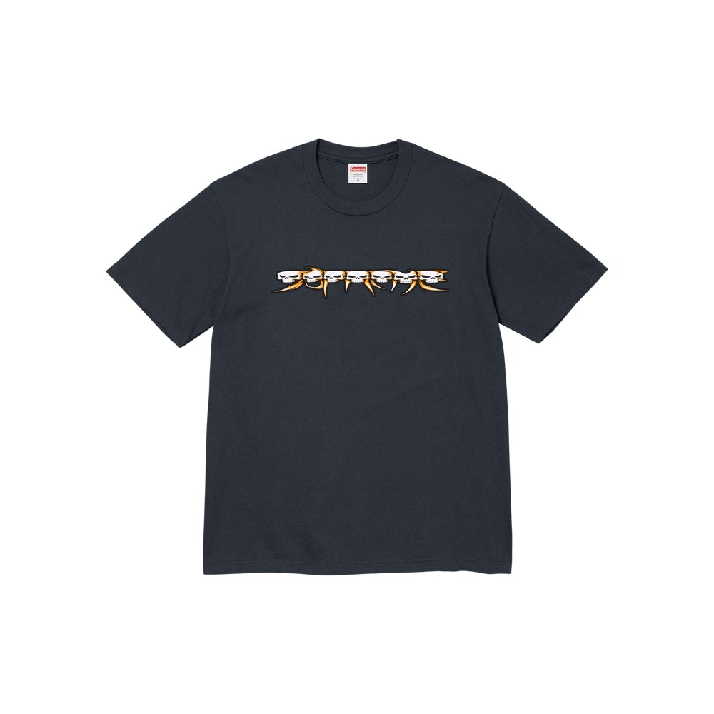 Supreme Skulls Spellout Tee Navy – tričko