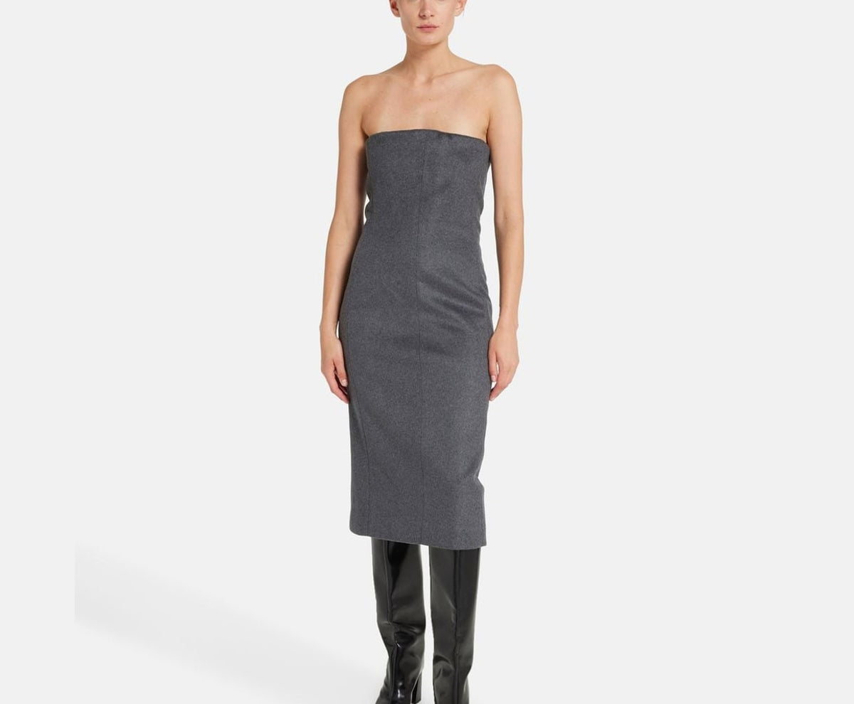 Calvin Klein Bandeau dress Grey – odzież, szary