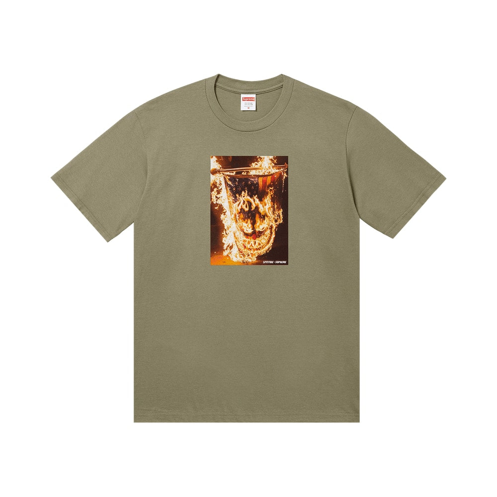 Supreme x Spitfire Flag Tee Light Olive – tričko