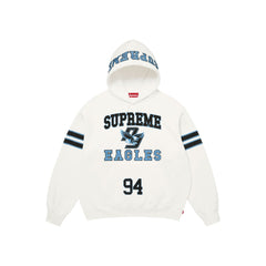 Supreme Rhinestone Eagle Hooded Sweatshirt White