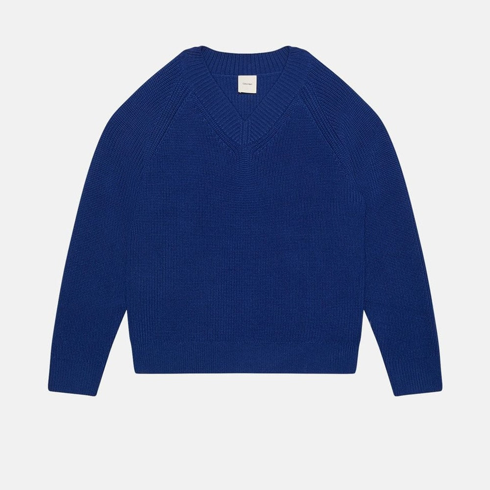Calvin Klein Wool-blend pullover Blue – pulóver, kék