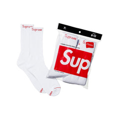 Supreme x Hanes Crew Socks (4 Pack) White