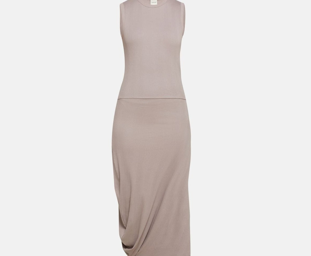 Calvin Klein Midi dress Greige – kleding