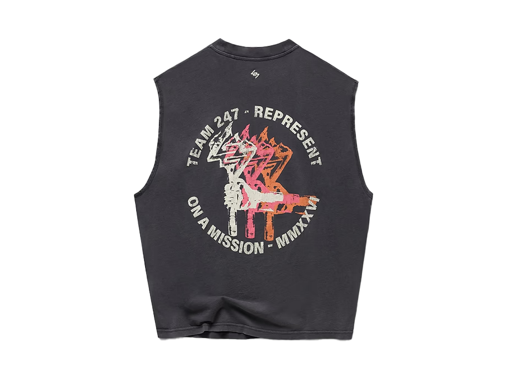 Represent 247 Torch Boxy Tank Washed Black-Represent-pikastore.cz